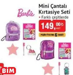 BARBİE MİNİ ÇANTALI KIRTASİYE SETİ BARBİE MİNİ ÇANTALI KIRTASİYE SETİ